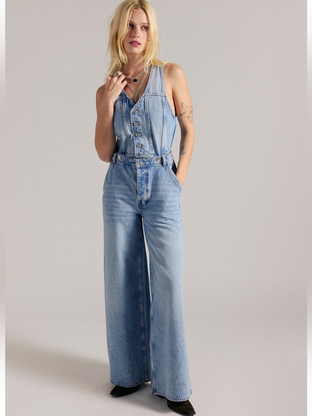 Nwt Free People Better Together Convertible Jumpsuit In Going Steady